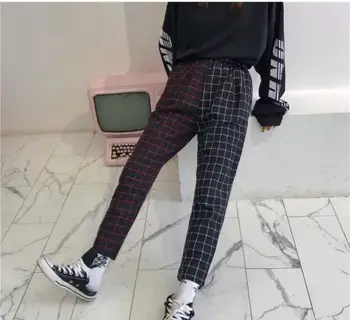 Moda Streewear Plătit Pantaloni Lungi Harajuku Femeie Bărbat Pantaloni Elastice De Înaltă Talie Pantaloni Coreean De Cauzalitate Direct Pantaloni Unisex