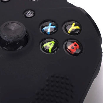 VACCINURI Împânzit cu Capac de Silicon Piele Caz pentru Microsoft Xbox One X si Xbox One S Controler x 1 cu Pro Thumb Grips 8 Bucati(Negru