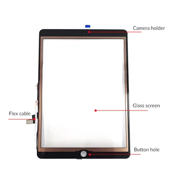 Touch screen Pentru iPad 7 2019 A2197 A2200 A2198 Sticla Digitizer LCD de pe Panoul Exterior de Afișare Înlocuirea Senzorului de Sticlă Cu Butonul Home
