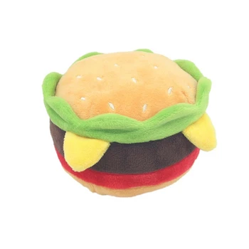 3 Buc Desene animate Burger cu cartofi Prajiti Bea Cupa Formă Papusa de Companie Mesteca Molar Set de Jucării Ros R9JC
