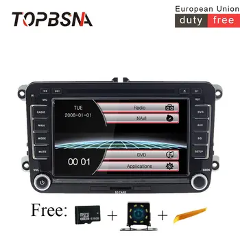 TOPBSNA Car DVD Player Pentru VW Golf 5/6 Passat b7/cc/b6 LOC leonTiguan Skoda Octavia Navigare GPS 2 Din Masina radio Stereo Video