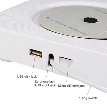 Retekess TR609 Perete pentru Montare CD-Player Cu Radio FM Difuzor Bluetooth MP3 Player de la Distanță de Control de Intrare Audio AUX