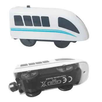Copii Tren Electric Jucarii Magnetice Slot turnat sub presiune Electrice de cale Ferată cu Două Vagoane de Tren din Lemn Jucărie Pentru Standard de cale Ferată de Tren