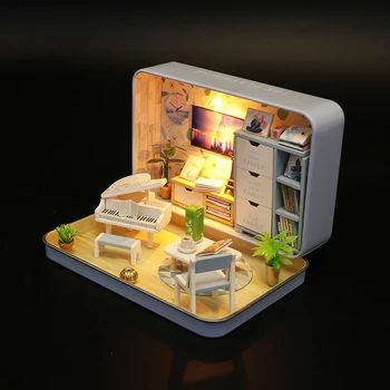 3 Stiluri Creative DIY Păpuși Jucarii Papusa Model de Casa pentru Copii, Cadou de Ziua de Învățământ Clasic Asambla Jucării