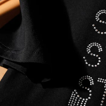 Vara 2021 Strada de agrement noua moda vrac plus dimensiune scurt-maneca tricou pentru femei de personalitate scrisoare fierbinte diamante femei top