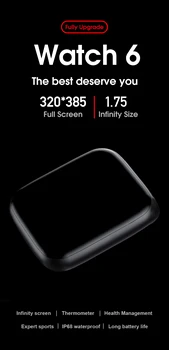 2020 W16 W46 Ceas Inteligent Bărbați Femei Încărcare Wireless 1.75 Inch Fitness Tracker Impermeabil Ceas Bluetooth Smartwatch