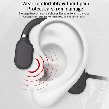 NOI 120maH Conducție Osoasă Căști Bluetooth 5.0 Wireless Nu In-Ear Cască rezistent la apa IPX5 Sunet Surround Sport Căști