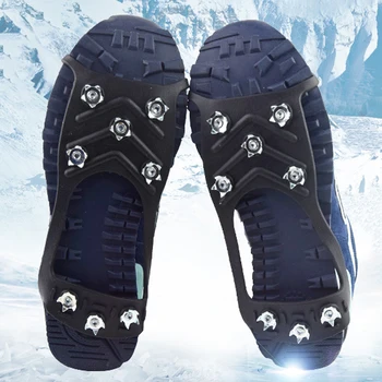 1 Pereche de Vânzare Fierbinte cauciuc Zăpadă, Gheață Alpinism Pantofi în aer liber 6-8tooth crampoane Consolida simplu Non-alunecare, Anti-derapare crampoane