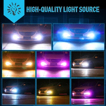 2 buc H3 Super-Becuri cu Led-uri Auto lumini cu led-uri auto becuri Auto Sursă de Lumină 12V DC Lampă de Ceață Faruri Masina Alb Albastru Portocaliu Roz violet
