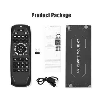Original Backlit G7V Pro Mini Tastatura IR de Învățare 2.4 G Wireless Air Mouse Giroscop Voce de Control de la Distanță pentru Android TV BOX