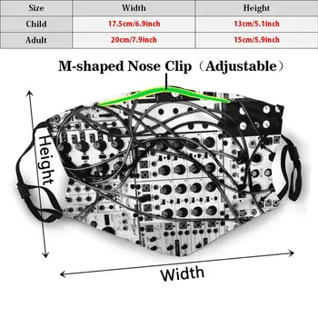 Masca Sintetizator Analogic Sistem Modular - Alb-Negru Ilustrare De Sintetizator Modular Sistem Analogic Echipamente De Studio