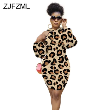 Skinny Mini Rochie De Moda Pentru Femei Leopard De Imprimare Cutat Strapless Dulce Rochii Bandaj Streetwear Fitness Feminin Haine Femei