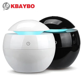 KBAYBO 130ML cu Ultrasunete aromoterapie ulei esențial difuzor acasă electric purificator de aer umidificator cu 7 culori LED lumini