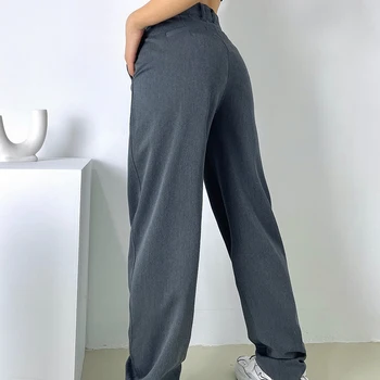 Wixra Femei Pantalonii cu Talie Înaltă, Solidă OL Stil Liber Casual, Haine de Moda 2021 Primăvara anului Nou