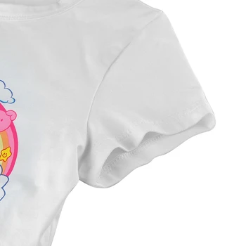2020 Femeile poartă Curcubeu Imprima Scrisoarea Imprimate T-shirt de Vara cu Maneci Scurte Moda Slim Casual în aer liber Scurt Culturilor Topuri