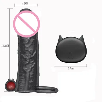 10 Frecvență Vibratoare Silicon Moale Inel Penis Control de la Distanță Impermeabil Mut G-spot Masturbari Masaj Stimulator Penis Lant