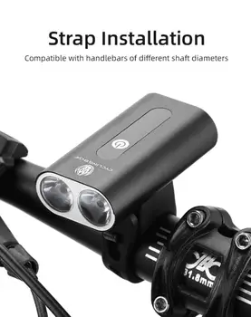 Biciclete Lumina Biek 360 ° Rotit cu două capete Faruri USB Reîncărcabilă cu LED-uri Impermeabil Far Bicicleta MTB Lampă Față