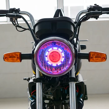 Motocicleta Proiector Far Dublu Angel Devil Eye Led-uri de Conducere Auto Lumina Motocicleta Motocicleta de cap lampa 30W 1200Lm