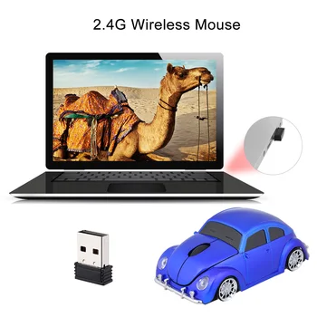 2.4 G Wireless Mașină Mouse-ul USB Soareci de Calculator Masina Formă 1000 DPI cu LED Receptor pentru PC, Laptop MacBook Air Pro tablete
