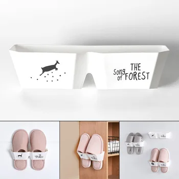 3D Raft de Depozitare Pantofi de Adeziv de Perete Organizator Pantofi Papuci de casă Cuier Salon Baie Mai bun Pret