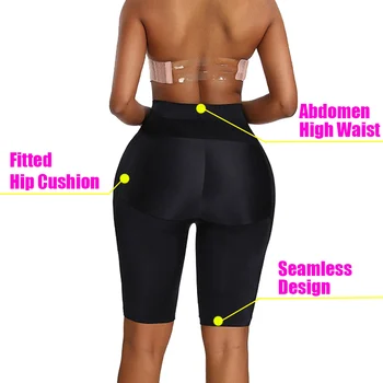 Femei Căptușit Fund de Ridicare Lenjerie Strans Fals Talie Mare Formatori Chilotei abdomen Plat fără Sudură pantaloni Scurți burtica Curba Shaper