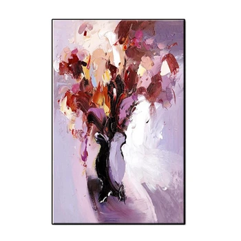 Transport Gratuit Manual De Cuțit De Flori Pictura Panza De Artă De Mari Dimensiuni Floare Imagine Abstractă Decor De Perete Pictura Arta Neînrămate