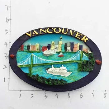 Canada Vancouver Totemuri Magnet De Frigider Toronto Victoria Suveniruri Turistice Casa De Decorare Rășină Frigider Autocolante Magnetice