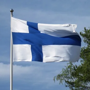 Finlanda Pavilion Poliester Național Finlandez Banner De Interior Festival În Aer Liber Acasă Decorare Instrument De Poliester Care Arborează Pavilionul Picătură De Transport Maritim