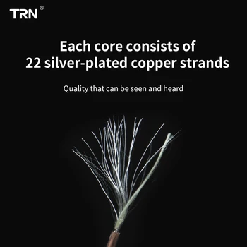 TRN T2 16 de Bază Placate cu Argint HIFI Upgrade de Cablu 3.5/2.5/4.4 mm Mufa MMCX/2Pin Pentru TRN TFZ KZZSN/ZS10 CCAC10/C16 NiceHCK NX7/F3/M6