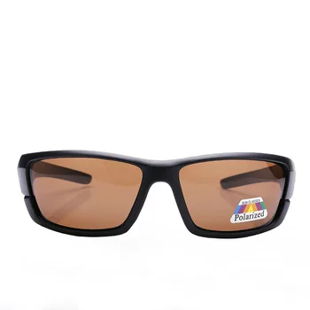 Glitztxunk Bărbați ochelari de Soare Polarizat UV în aer liber Ochelari de Design de Brand de ochelari de Soare Moda Nisip negru & Negru Strălucitor Cadru de Plastic
