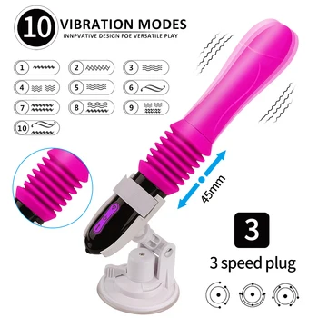 Mână-Free Impingandu-Dildo Vibrator Automat Punctul G Vibrator Cu Ventuza Jucărie Sexuală Pentru Femei Distractiv Sex Anal Vibratorul Pentru Orgasm