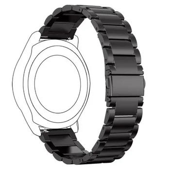 Noul Ceas din Oțel Inoxidabil Brățară Bandă Curea Pentru Samsung Gear S3 Frontieră / Clasic Conector Adaptor 22mm Negru, Rose de Aur