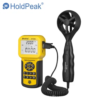 HoldPeak HP-856A Digital Viteza Vântului Volum de Aer Metru Anemometru USB/Portabile cu Logger de Date și Transporta Caz