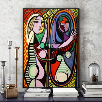 Picasso Abstract Femeie De Ulei Tablou Canvas Wall Art Printuri Scandinave Poster Quadro Living Imagini Decorative Murale