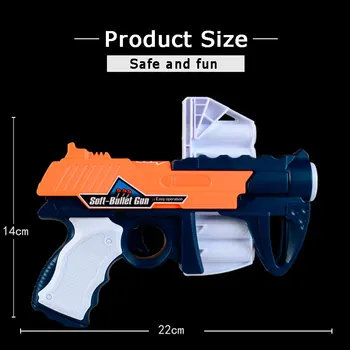 Manual De Soft Bullet Pistol De Jucărie Din Plastic De Arme De Jucărie Băiat Acasă În Aer Liber Joc Real Launcher Pistol Cu Reviste