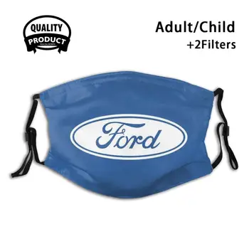 Ford Motors Alb Logo-Ul Fan Art Bricolaj Pentru Adulți Copii Masca De Fata Simbol Logo-Ul F150 Muscle Car Masini Fiesta Scăpa Repede F250 Proprietarii Clubului