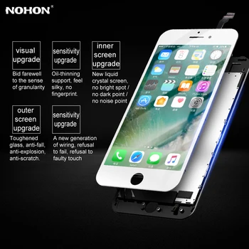 NOHON Ecran LCD Pentru iPhone 6 6S 7 8 X iPhone7 de Afișare 3D Digitizer Asamblare 3D Touch de Înlocuire AAAA Telefon Mobil Lcd + Rama