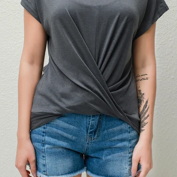Femei tricou Slim Casual cu Maneci Scurte T-shirt Doamnelor Solidă Bază Tee Topuri O Gâtul Doamnelor Casual de Vara Topuri Tricou Regular