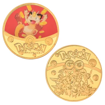 TAKARA TOMY Pokemon Go Cosplay Prop Accesorii Pikachu Metal Monedă Comemorativă Charmander Seria Pokemon Cadou Comemorative