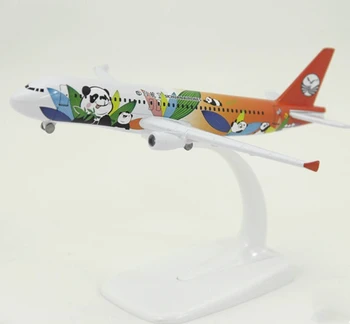 16CM China Sichuan Airlines Airbus A320 Panda de Metal de Aeronave model de Avion de model de Avion Jucării cu roți de Colectie cadou