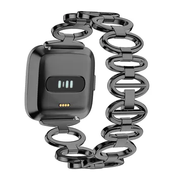 Lanț Din Oțel Inoxidabil Stil Ceas Bratara Banda Curea Pentru Fitbit-Versa Lite Eliberare Rapidă WristStrap Ceas Trupa Accesorii