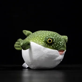 Drăguț Pufferfish Umplute Jucărie de Pluș Ziua de nastere pentru Copii Cadou de Simulare Tetraodontidae Realiste Moale Animale de Mare de Pesti Puffer de Păpuși