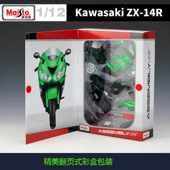 Maisto 1:12 Kawasaki ZX 14R asamblat masina blocuri combinație de aliaj motocicleta model de turnat sub presiune din Aliaj de Model de Motocicleta de Jucarie