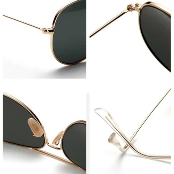 2018 Noi ochelari de soare vintage Pilot Polarizat lentile de Sticlă ochelari de Soare de Conducere Pescuit oculos Oglindă reflctive Femei Ochelari