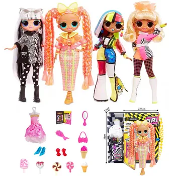 Original LOL Surpriză Păpuși Jucării de Iarnă Disco OMG Serie de Frumusete Model de Moda Papusa DIY Dressing Up Set Fata de Jucarii pentru Copii, Cadouri