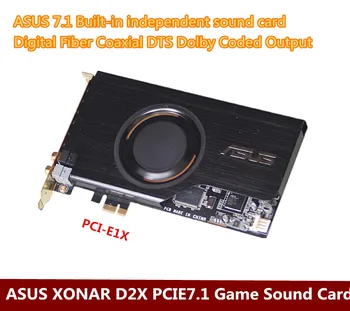Original ASUS XONAR D2X independente Built-in placa de sunet DTS Fibre Coaxial PCI-E, 7.1 tractului Vocal de Muzică Joc placa de Sunet