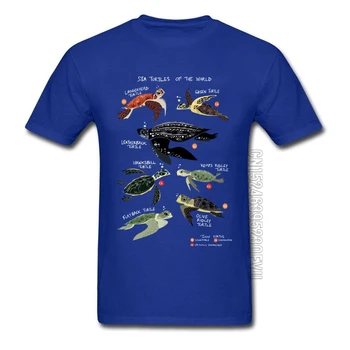 Mare Terrapin Țestoase Lume Casual T-shirt Turtle Salva Ocean Grafic Toutoise Albastru Culoare Tricouri Pentru Barbati Minunat de Imprimare