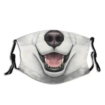 Negru Câine Husky Alb-Masca de Fata cu Filtru de Buzunar Lavabil Masca Anti-Praf Reutilizabil Reglabil Material Măști cu 2 Filtre