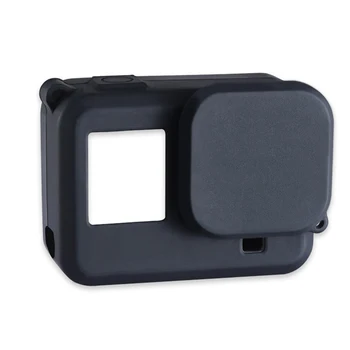 Carcasă din silicon cu Capac Baterie Capac Ușă pentru GoPro Hero Negru 8 Camera Sport Praf Carcasă de Protecție Caz Acoperire