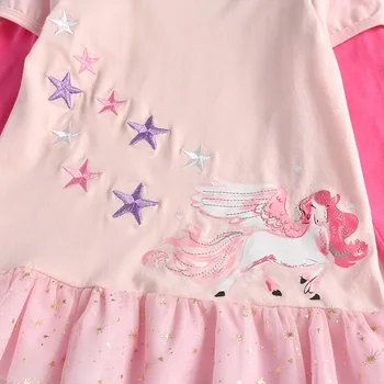VIKITA Fete pentru Copii Unicorn Desene animate Îmbrăcăminte Seturi de Tricouri Maneca Lunga si Pantaloni Pantaloni Copii Fete Copii Casual Bumbac Seturi
